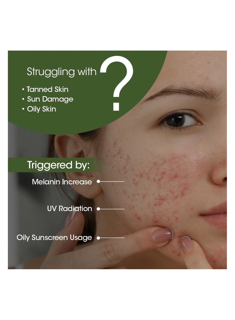 TAC Eladi Sunscreen Gel SPF 50 PA+++|High Grade Sun Protection with UVA/B + Blue Light Barrier|Matte Gel Sunscreen| For Acne Prone Oily Skin|No White Cast & Weightless|Pore Minimizing & Priming- 50gm - Image 2