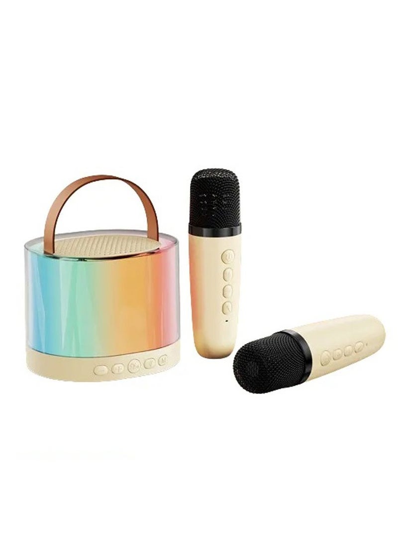 Generic - K52 Dual Microphone Karaoke Bluetooth Speaker: Wireless, Portable, RGB Light, 3-in-1 Functionality, Professional Sound, Lightweight, Ideal Gift, Kids Karaoke Speaker - Image 1