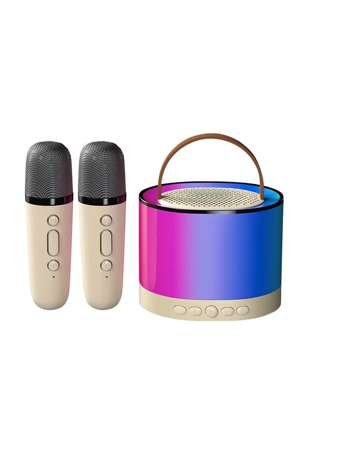 Generic - K52 Dual Microphone Karaoke Bluetooth Speaker: Wireless, Portable, RGB Light, 3-in-1 Functionality, Professional Sound, Lightweight, Ideal Gift, Kids Karaoke Speaker - Image 1