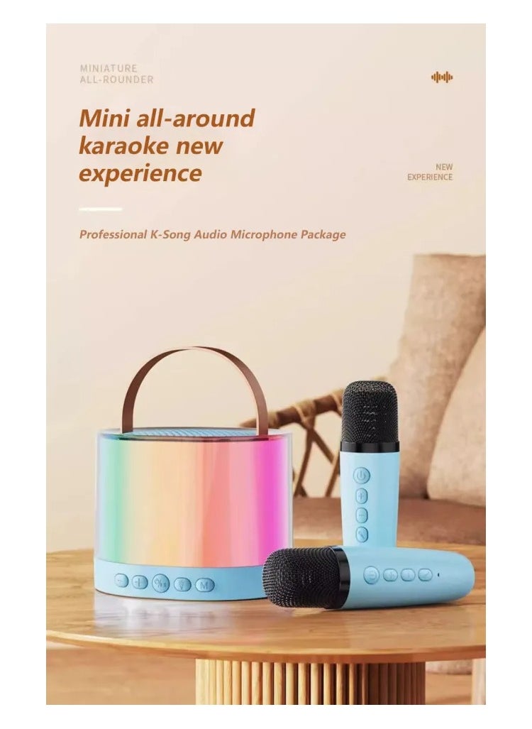 Generic - K52 Dual Microphone Karaoke Bluetooth Speaker: Wireless, Portable, RGB Light, 3-in-1 Functionality, Professional Sound, Lightweight, Ideal Gift, Kids Karaoke Speaker - Image 1