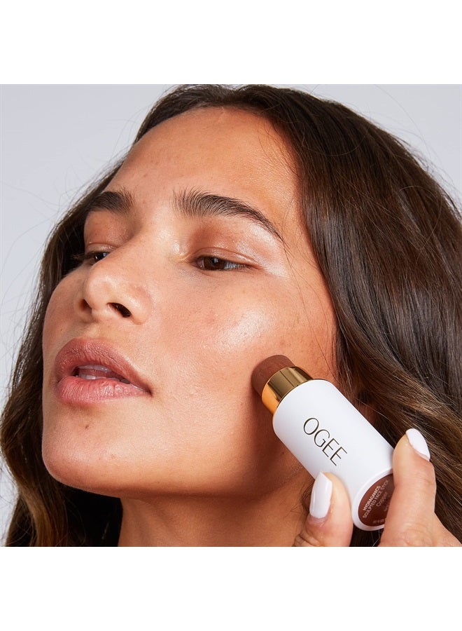 OGEE Sculpted Face Stick (COPPER - RADIANT COCOA) Certified Organic Multi-Use Bronzer & Contour Makeup - Image 5