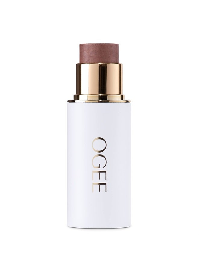 OGEE Sculpted Face Stick (COPPER - RADIANT COCOA) Certified Organic Multi-Use Bronzer & Contour Makeup - Image 1