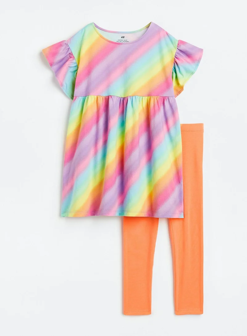 H&M Kids 2 Piece Dress And Leggings Set