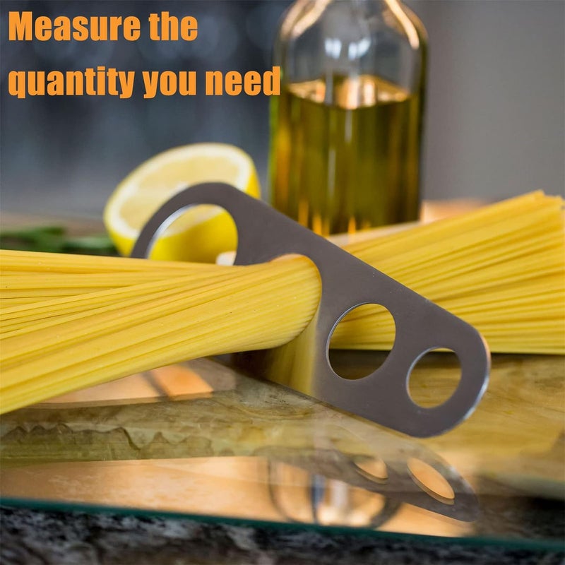 Coufce Spaghetti Server Set, Stainless Steel Food Tong and Spaghetti Measure Tool for Noodles Pasta Serving - Image 4