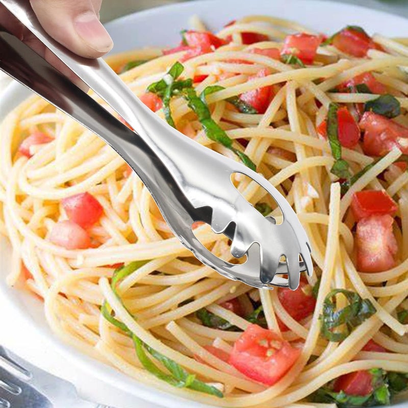 Coufce Spaghetti Server Set, Stainless Steel Food Tong and Spaghetti Measure Tool for Noodles Pasta Serving - Image 3