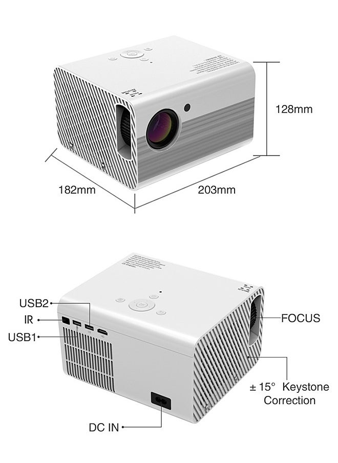 Mi VAZA - 1080P HD Projector - 200ANSI Lumens - Bluetooth 4.0 - Mobile Home Theater - Compatible With Android/iOS/Windows/TV Stick/HDMI/USB - Image 1