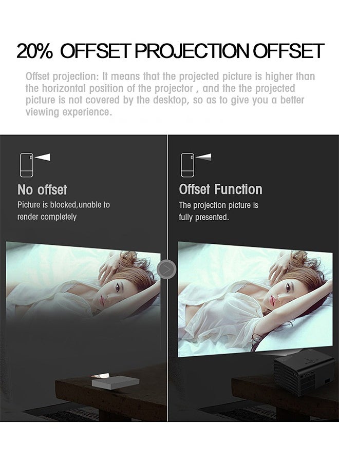 Mi VAZA - 1080P HD Projector - 200ANSI Lumens - Bluetooth 4.0 - Mobile Home Theater - Compatible With Android/iOS/Windows/TV Stick/HDMI/USB - Image 1