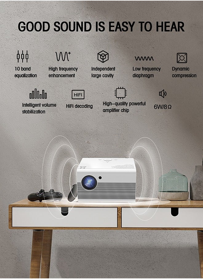 Mi VAZA - 1080P HD Projector - 200ANSI Lumens - Bluetooth 4.0 - Mobile Home Theater - Compatible With Android/iOS/Windows/TV Stick/HDMI/USB - Image 1