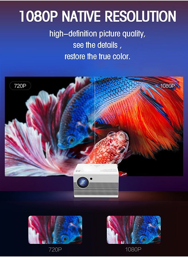 Mi VAZA - 1080P HD Projector - 200ANSI Lumens - Bluetooth 4.0 - Mobile Home Theater - Compatible With Android/iOS/Windows/TV Stick/HDMI/USB - Image 1