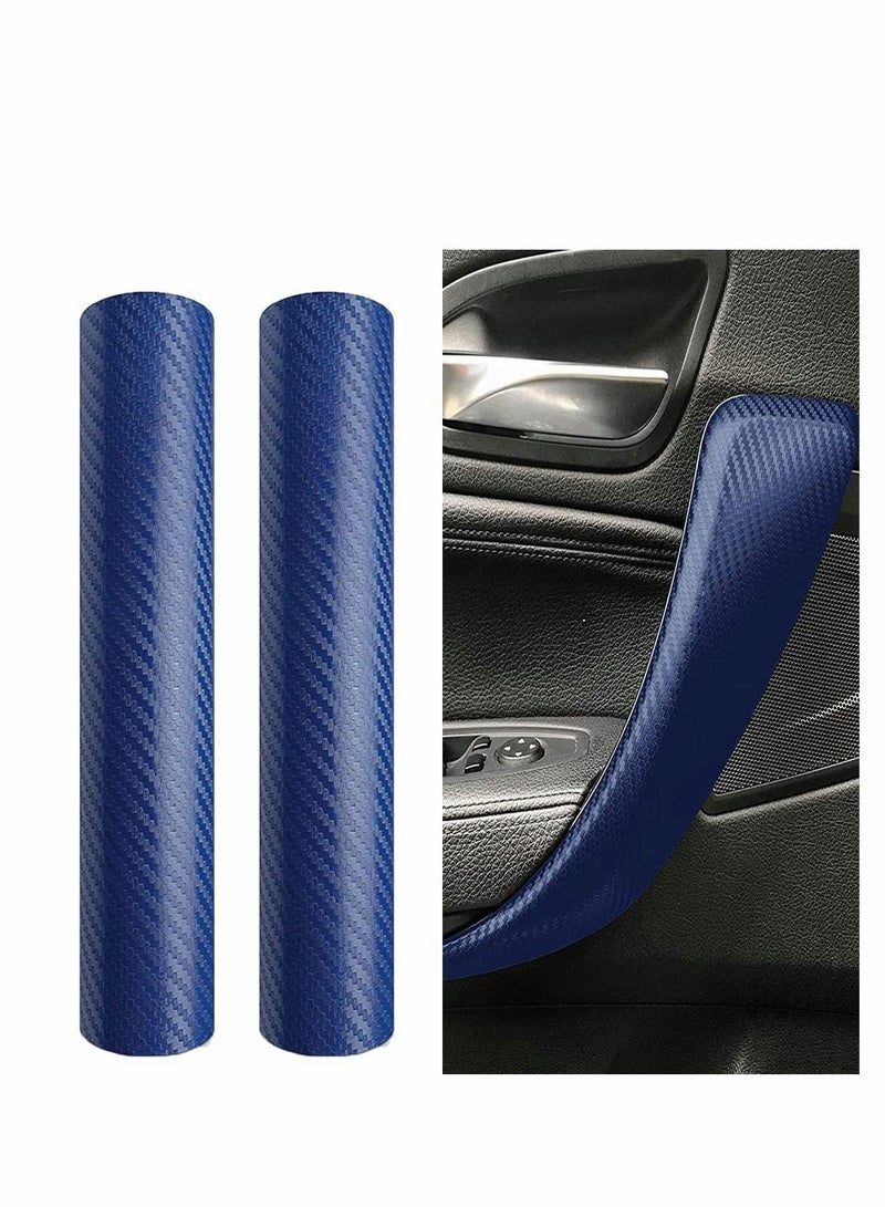 Carbon Fiber Vinyl Wrap for Cars DIY Wrap Sheet Roll Film Sticker Decal Adhesive Cars Auto 3D Carbon Fiber Vinyl Wrap Sheet Decoration for Car Motorcycle Wrap DIY Interior Exterior (Blue) - Image 1