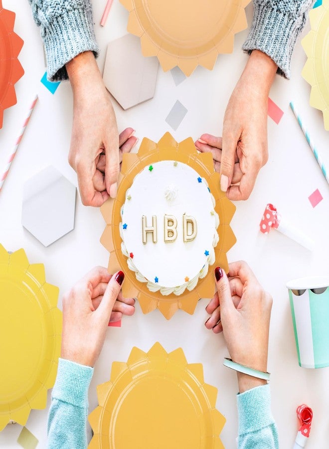 Whaline 90Pcs First Trip Around The Sun Birthday Decoration Boho Sun Paper Plates Disposable Plates Sunshine Party Tableware For Baby Shower Summer Table Supplies, 6 Colors - Image 4