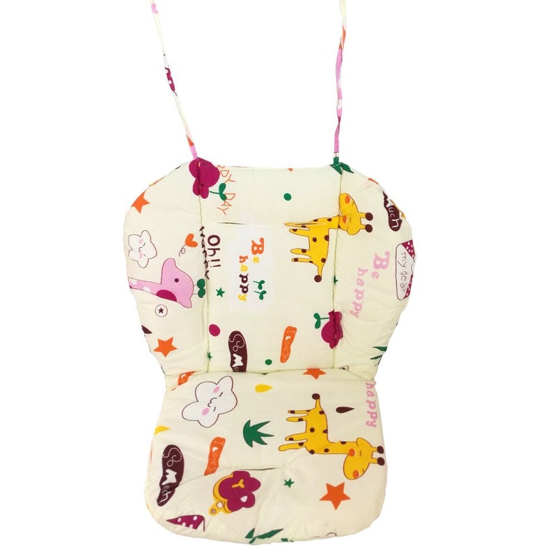 Twoworld Baby High Chair Seat Cushion Liner Mat Pad Cover and High Chair Straps (5 Point Harness) 1 Suit (Giraffe) - Image 3