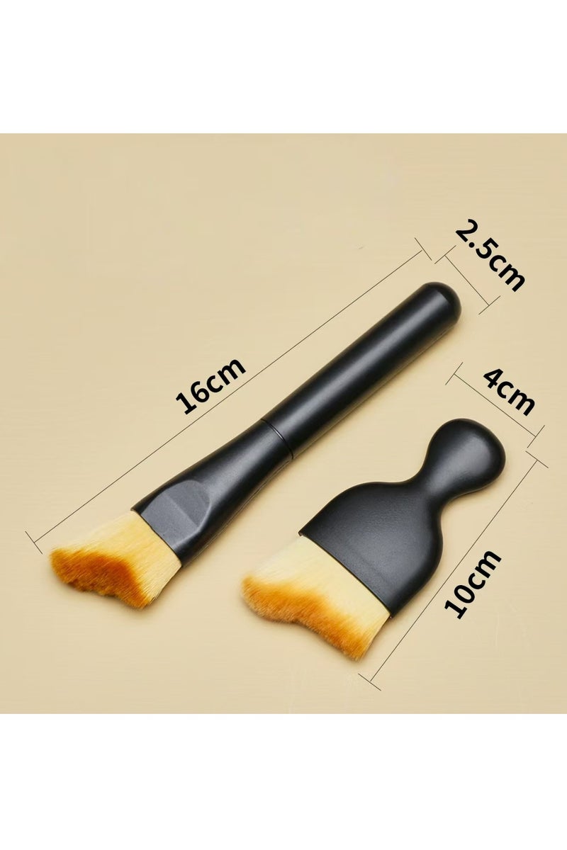 طقم فرشاة تنظيف السيارة من قطعتين، طويل وقصير، أداة تنظيف داخلية للسيارة، فرشاة تنظيف مخرج مكيف الهواء، فرشاة ناعمة لغسيل السيارة، فرشاة غبار للفجوات في السيارة - Image 1