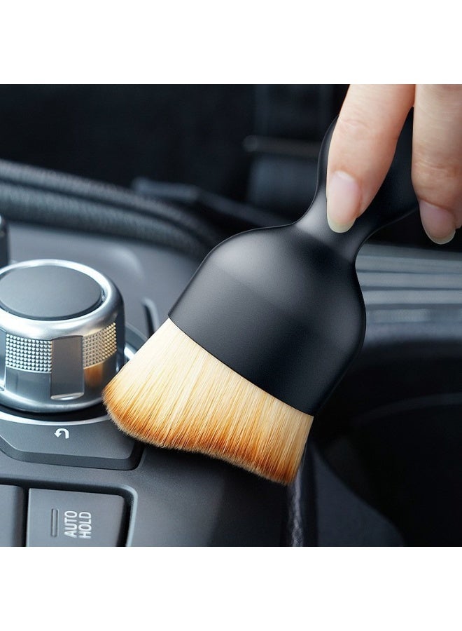 طقم فرشاة تنظيف السيارة من قطعتين، طويل وقصير، أداة تنظيف داخلية للسيارة، فرشاة تنظيف مخرج مكيف الهواء، فرشاة ناعمة لغسيل السيارة، فرشاة غبار للفجوات في السيارة - Image 4