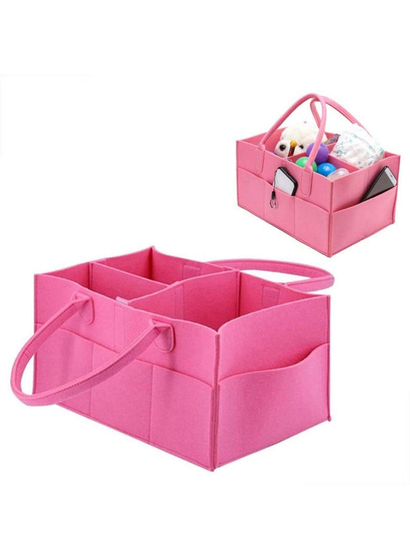 STAR BABiES Regular Diaper Caddy Organizer  With Disposable Changing Mat Pack Of 50 - Pink - Image 4