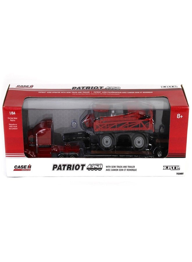 ERTL 1/64 Case IH Patriot 4350 Sprayer & Semi with Lowboy Trailer 44379 - Image 5