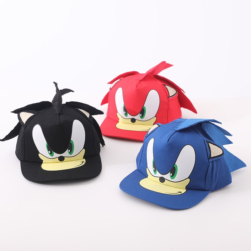 Sonic Kids Cartoon Baseball Cap Spring Autumn Red - Image 3