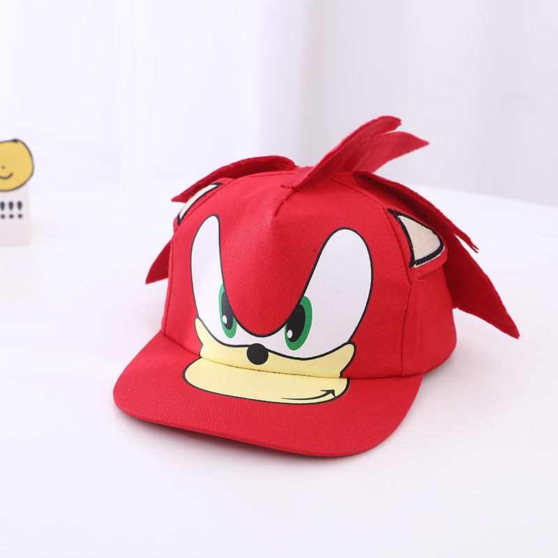 Sonic Kids Cartoon Baseball Cap Spring Autumn Red - Image 1