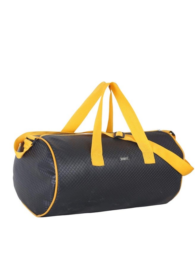 Strutt Black & Yellow Faux Leather Duffel Bag Stylish & Lightweight Travel Duffle Bag for Women, Premium Duffel Bag for Travelling & Gym - Image 2