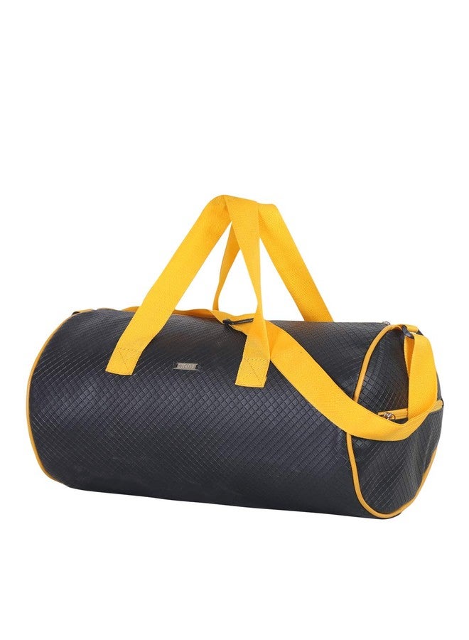 Strutt Black & Yellow Faux Leather Duffel Bag Stylish & Lightweight Travel Duffle Bag for Women, Premium Duffel Bag for Travelling & Gym - Image 3