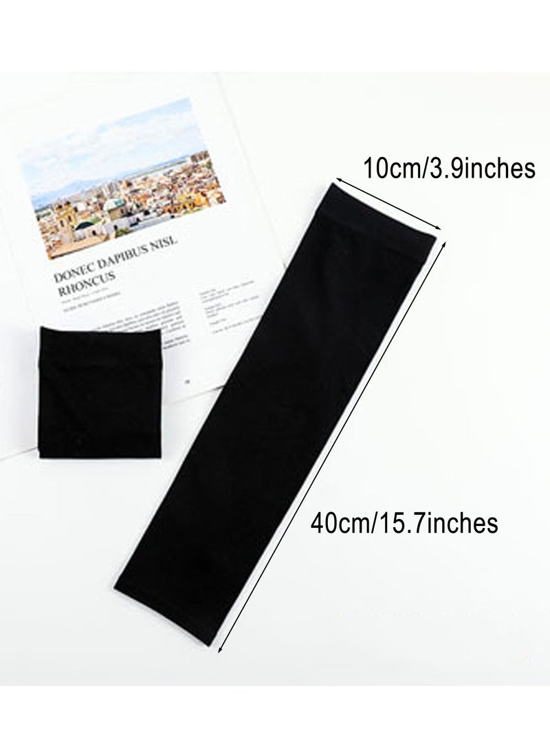 Generic 2PCS Arm Sleeves for Men Women UV Sun Protection Cover Arms Tattoo Cover Up Cooling Ice Silk Sports Compression Arm Sleeve - Image 4
