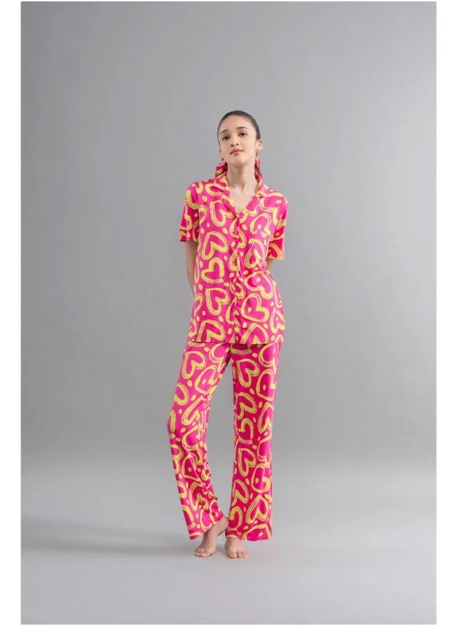 NeceSera Limited Edition Lovestruck Pink Heart Pajama Set