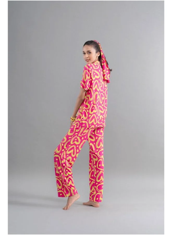NeceSera Limited Edition Lovestruck Pink Heart Pajama Set