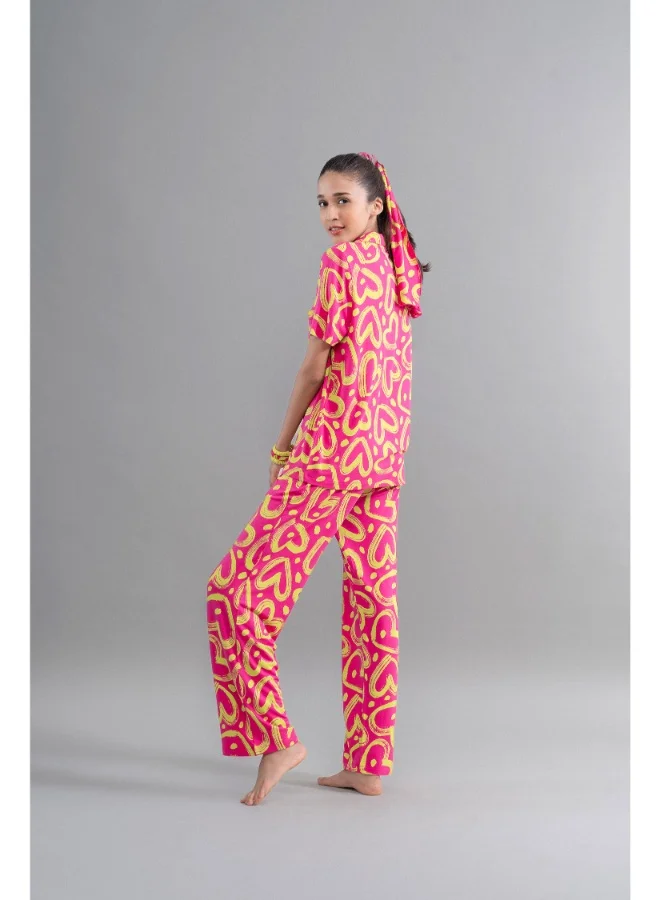 NeceSera Limited Edition Lovestruck Pink Heart Pajama Set