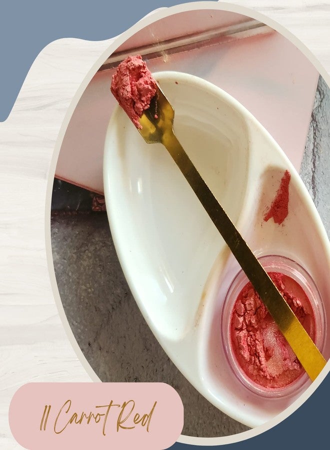 KINDED Loose Shimmer Makeup Foil Pigments Glitter Eyeshadow for Women Smokey Eyes Face Brow Bones Body Highlighter Metallic Beauty Shiny Dust Powder Pearls (Combo 3gm each, Golden & Carrot Red) - Image 4