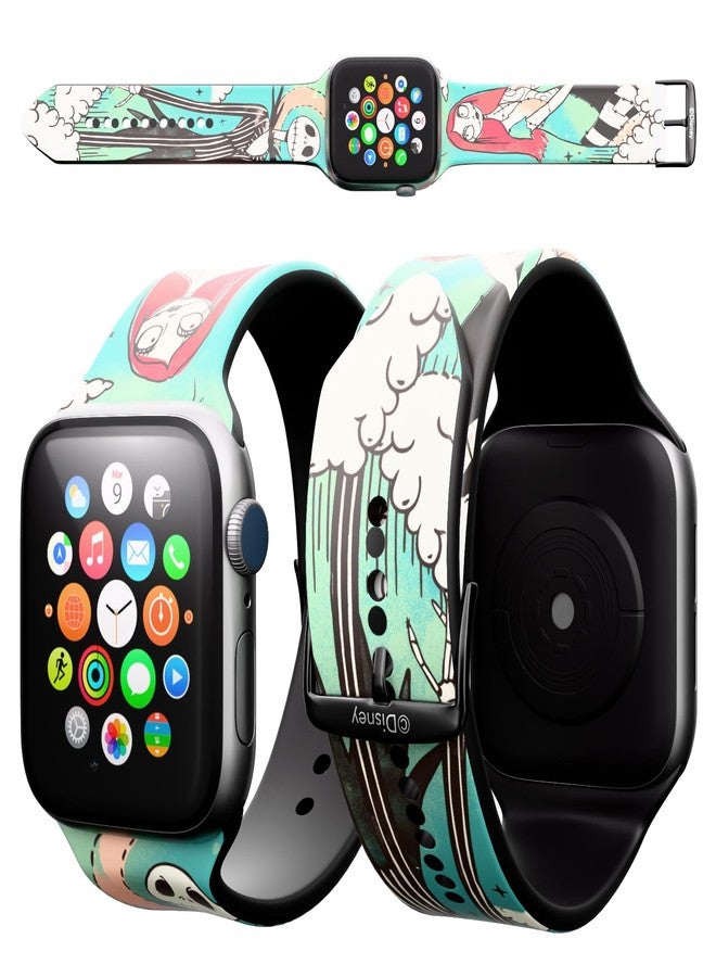 iJOY Disney Tim Burton’s The Nightmare Before Christmas Wristband For Apple Watch Band Series 9/8/7/6/5/4/3/2/1/SE 38MM, 40MM, 41MM | Jack Skellington Gifts for Women and Men (Jack And Sally) - Image 1