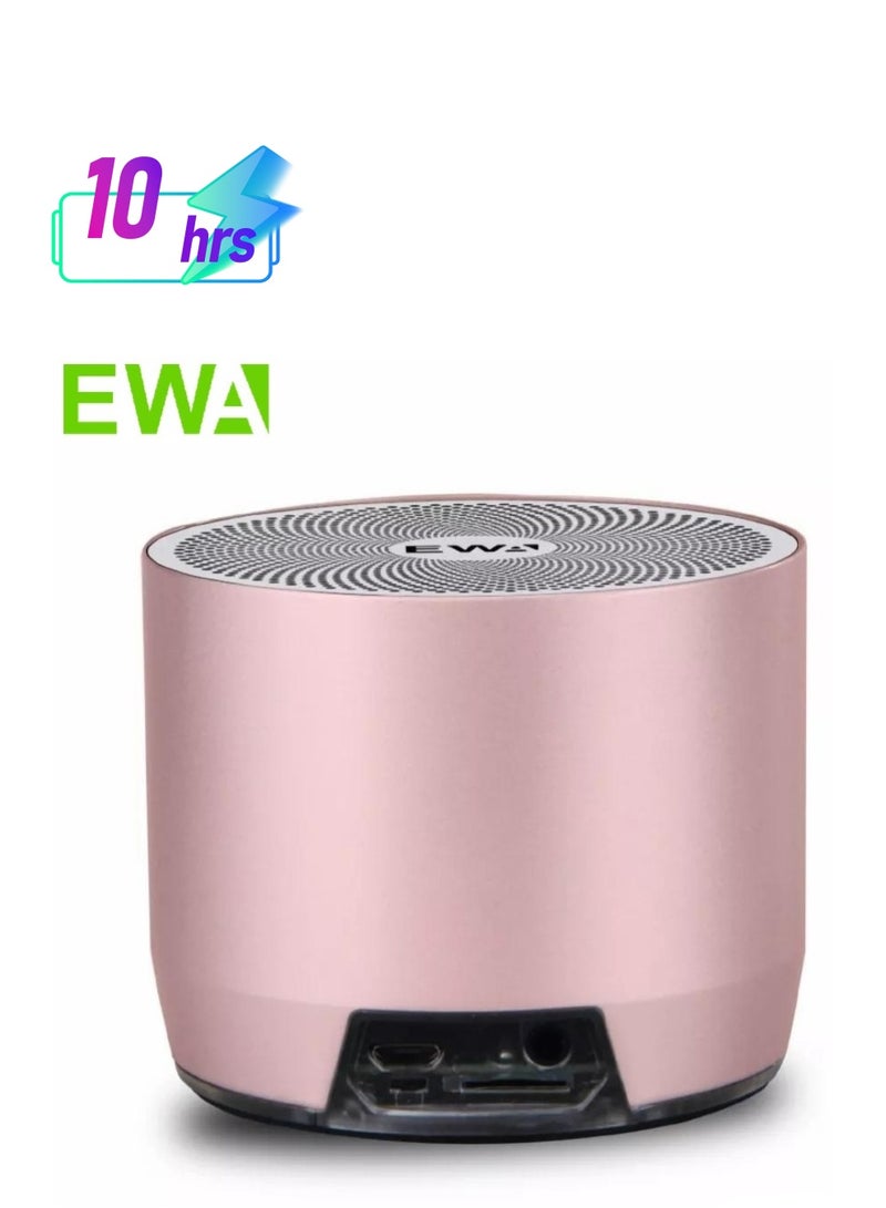 EWA A3 Mini Speakers 8W 3D Stereo Music Surround Wireless Bluetooth Speakers Portable Sound Bass Support TF Cards USB (Rose Gold) - Image 1