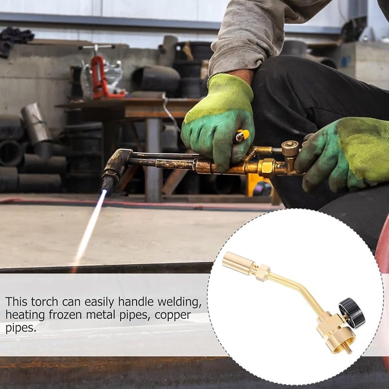 Brass Portable Gas Torch Propane Welding Tool with Cooling Flame Head - Image 5