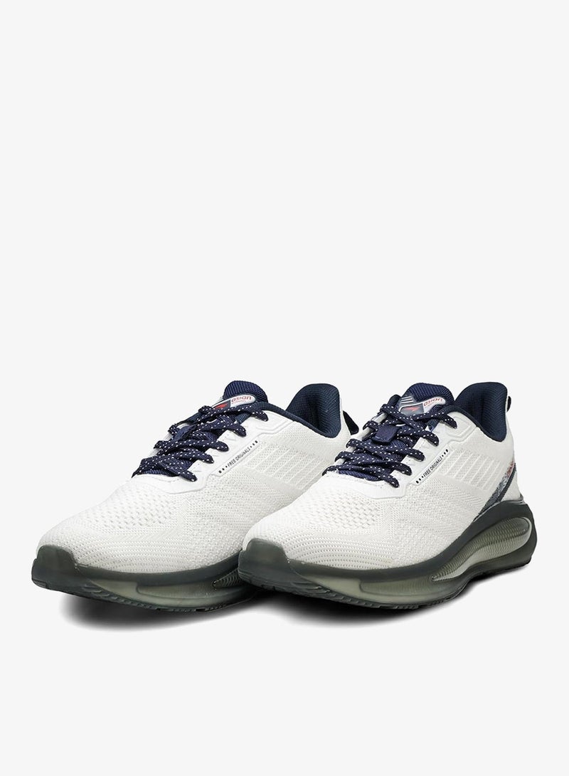 Asian Men's White Navy Running Shoes for Men and Boys - Image 4