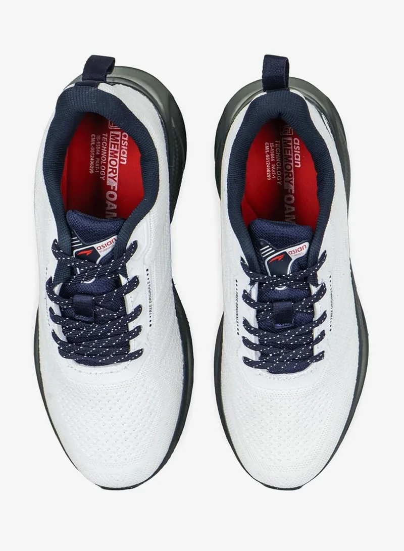 Asian  Men's White Navy Running Shoes for Men and Boys for Men | Best Price UAE