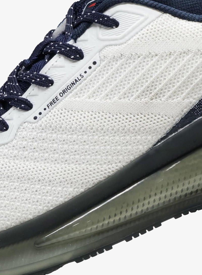 Asian Men's White Navy Running Shoes for Men and Boys - Image 5