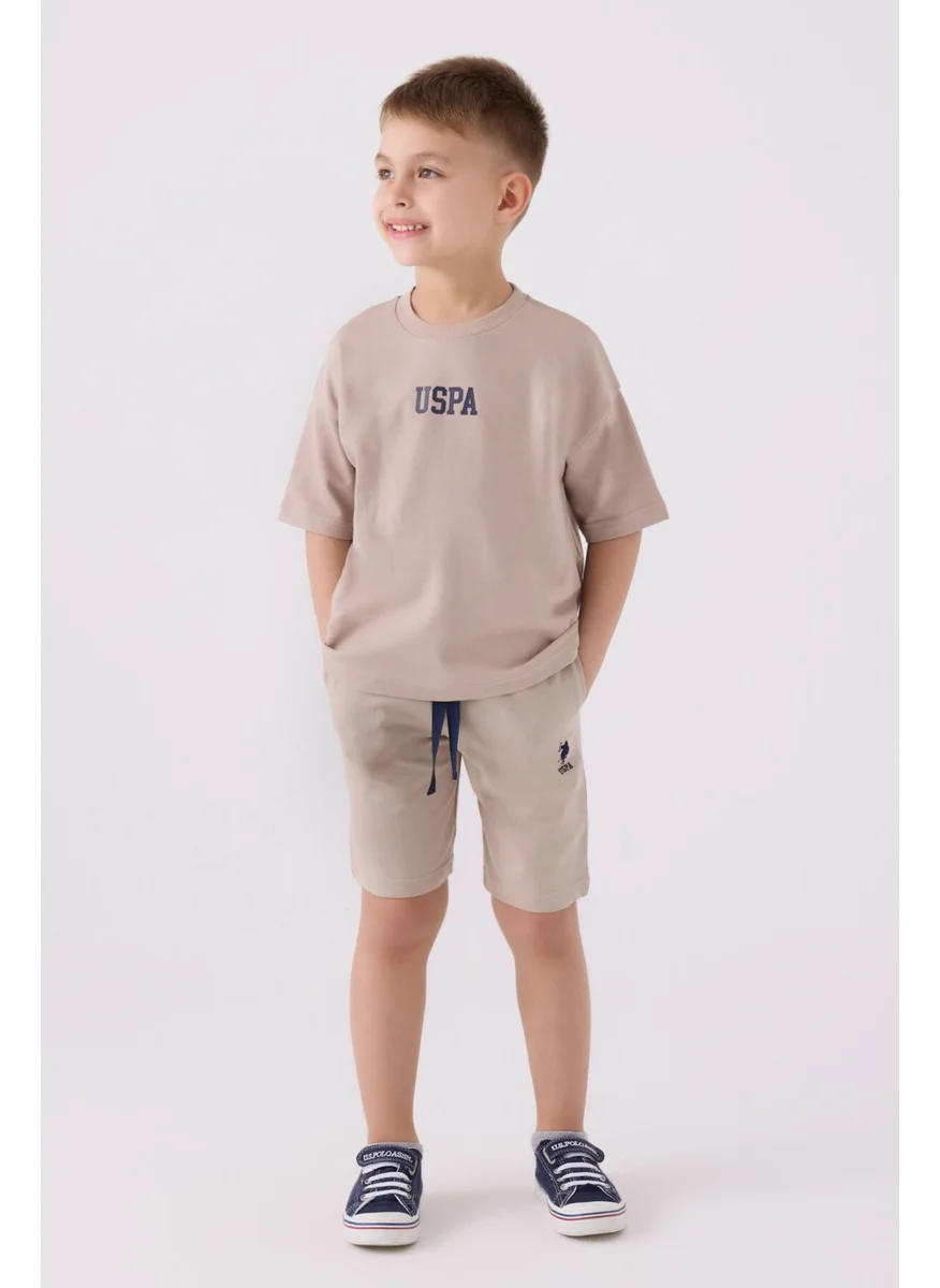 يو اس بولو اسن Boys Bermuda Set Sand