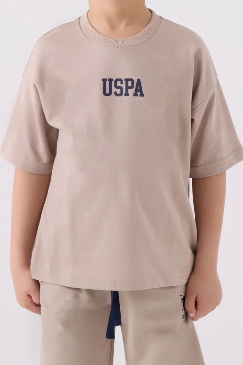 يو اس بولو اسن Boys Bermuda Set Sand