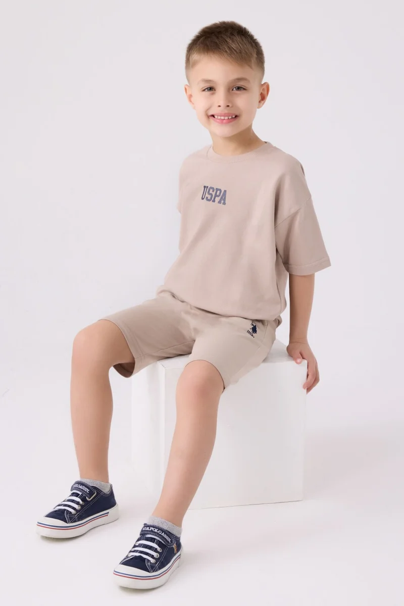 يو اس بولو اسن Boys Bermuda Set Sand