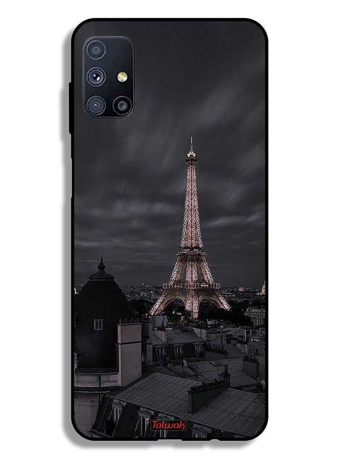 Tolwak Samsung Galaxy M51 Protective Case Cover Eiffel Tower In Night - Image 2