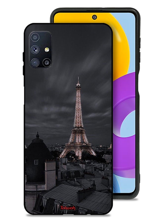 Tolwak Samsung Galaxy M51 Protective Case Cover Eiffel Tower In Night - Image 1