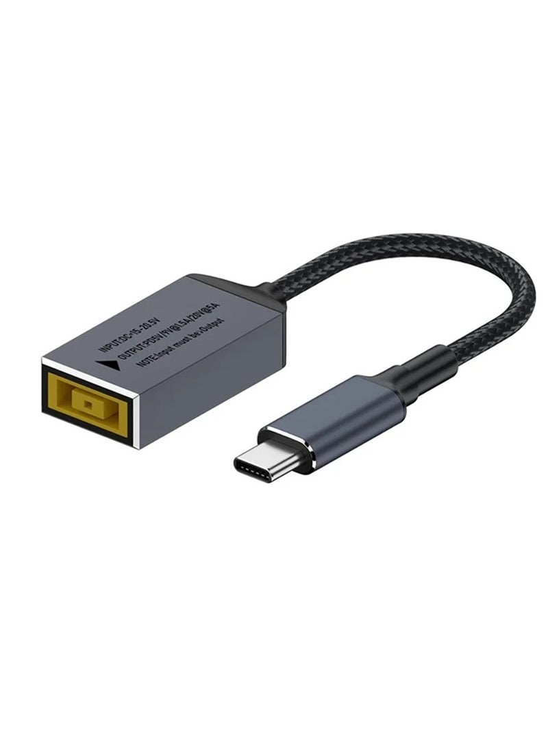 Terabyte محول شحن الكمبيوتر من أنثوي كبير مربع إلى USB-C / Type-C ذكر 100 واط - Image 1
