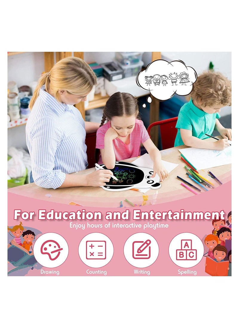 Generic LCD Writing Tablet Colorful Doodle Board, Electronic Drawing Board Drawing Pad for Educational and Learning for Kids and Toddler Writing Learning 3 - 7 Years Old Boys Girls (Black-white Panda)  - Image 3