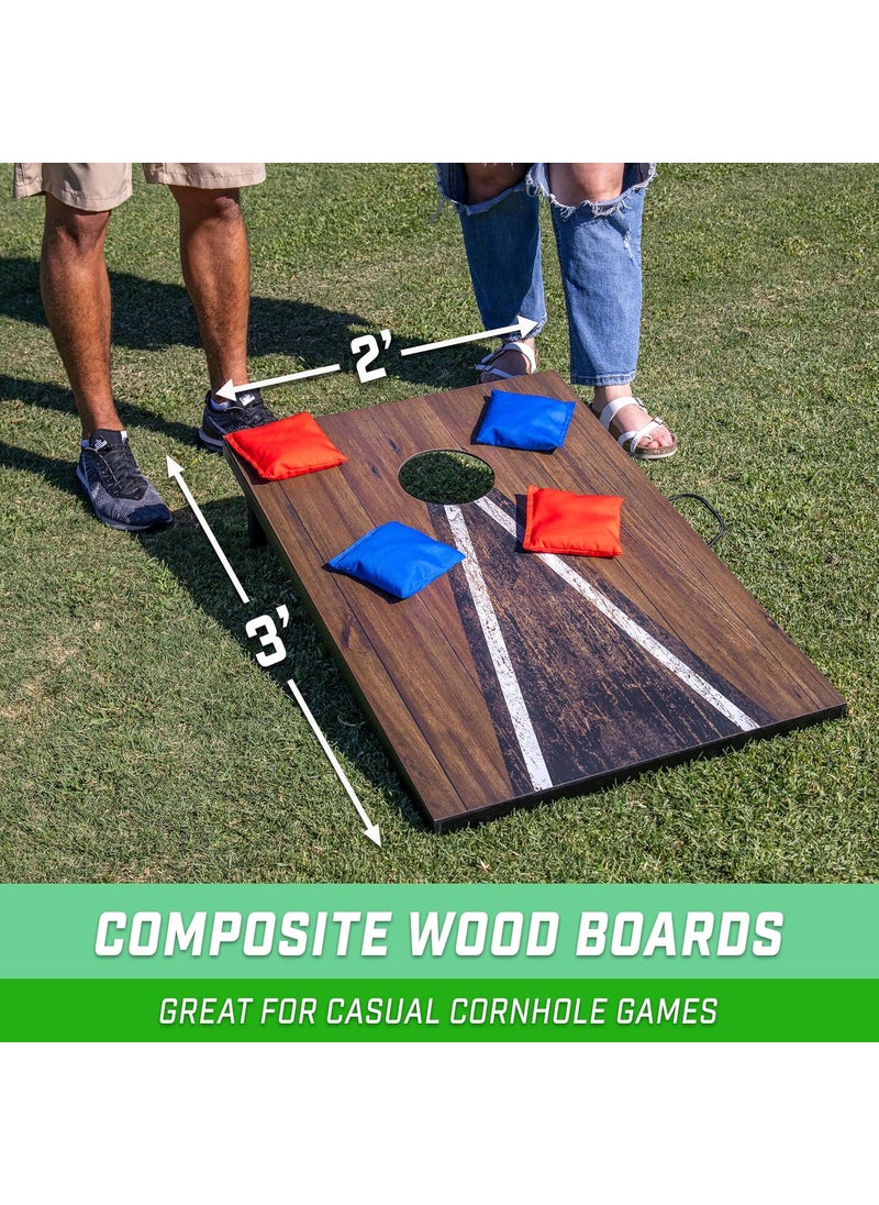 GoSports GoSports 3 x 2 ft Cornhole Board Set  Portable Outdoor Toss Game for Adults  Family  Includes Set of 8 Bean Bags with Builtin Storage  Choose Your Style  - Image 2