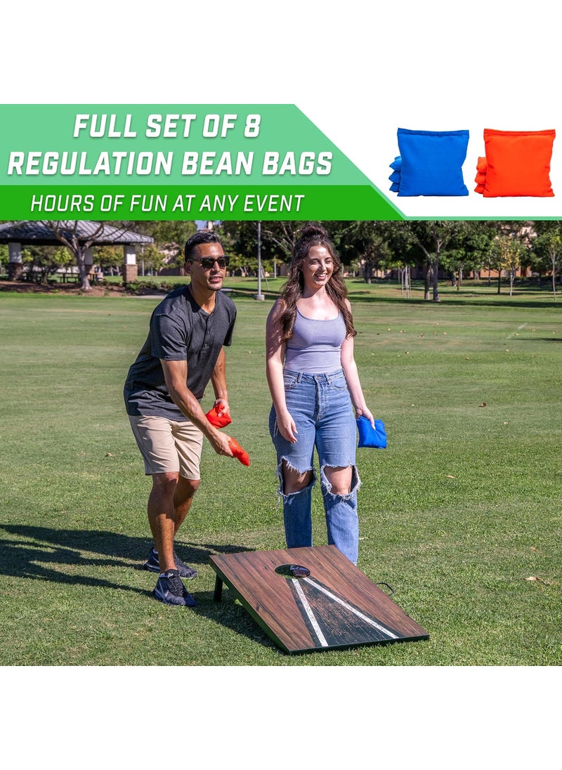GoSports GoSports 3 x 2 ft Cornhole Board Set  Portable Outdoor Toss Game for Adults  Family  Includes Set of 8 Bean Bags with Builtin Storage  Choose Your Style  - Image 4