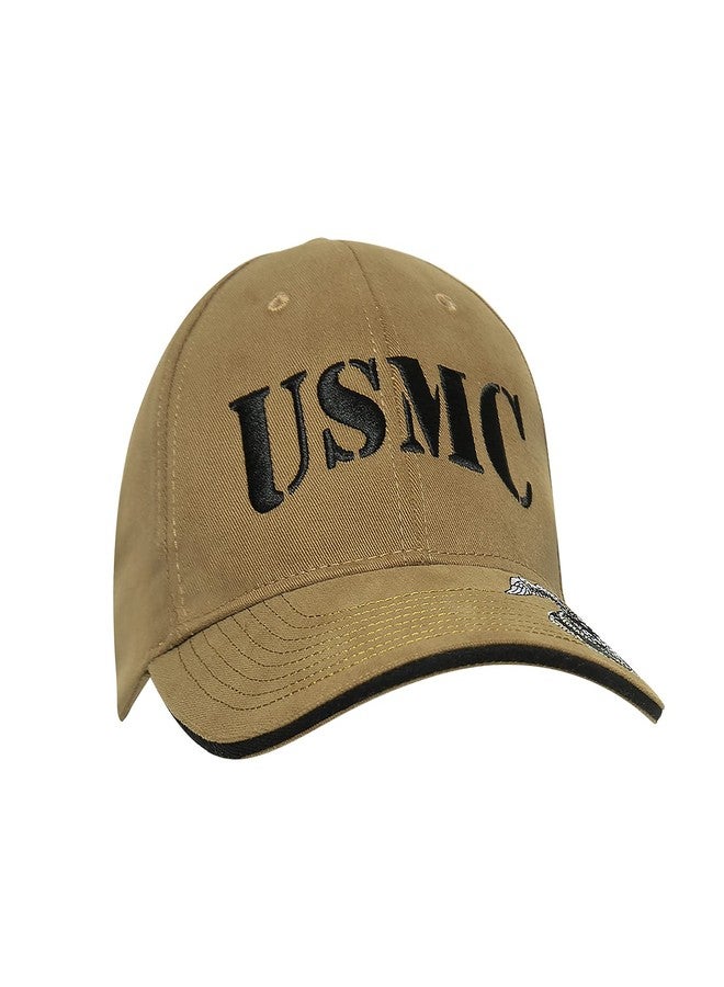 Rothco Deluxe Vintage USMC Embroidered Low Pro Cap (US, Alpha, One Size, Coyote Brown) - Image 1