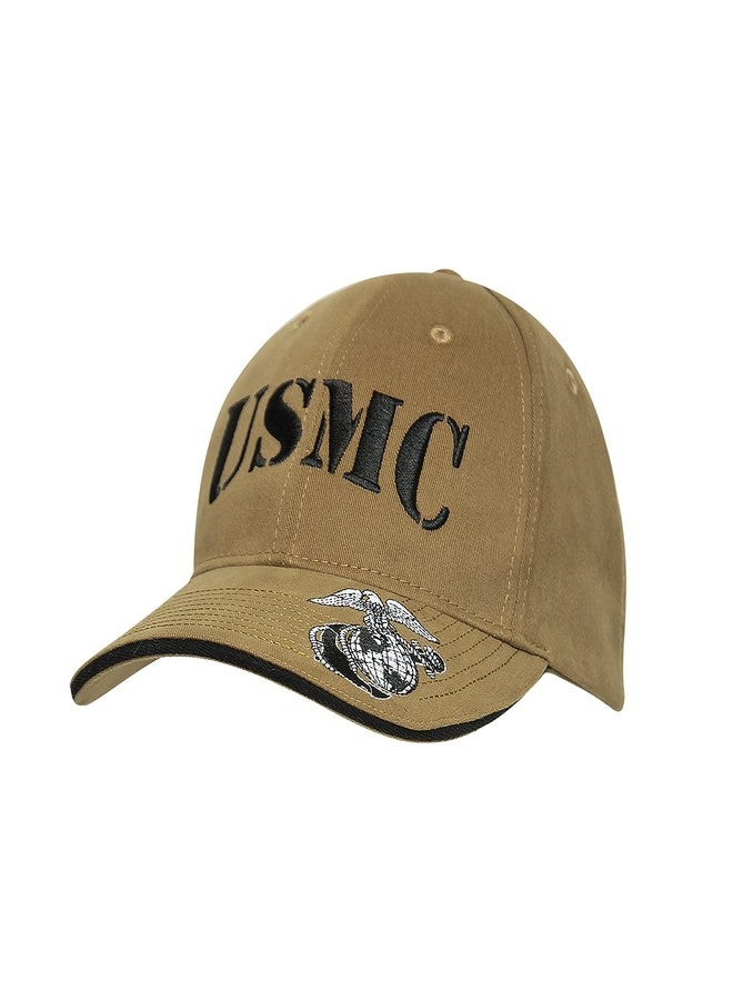 Rothco Deluxe Vintage USMC Embroidered Low Pro Cap (US, Alpha, One Size, Coyote Brown) - Image 2