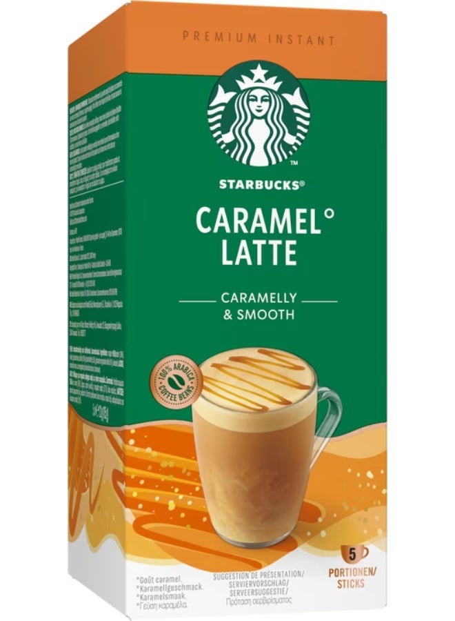 ستاربكس أكياس قهوة سريعة التحضير بنكهة لاتيه الكراميل، 115 جرام، عبوة من 5 قطع - Image 1