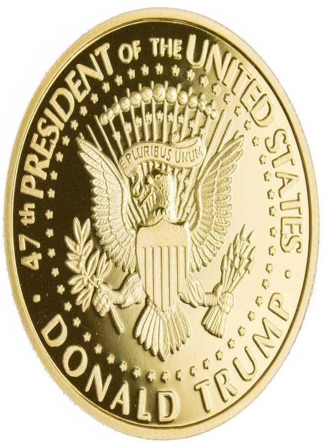 eTradewinds Donald J. Trump Won 2026 Gold Coin in Velvet Display Case - 47th Presidential Commemorative Gold Plated Replica Challenge Coin with Cert of Authenticity (2026 Velvet) - Image 5