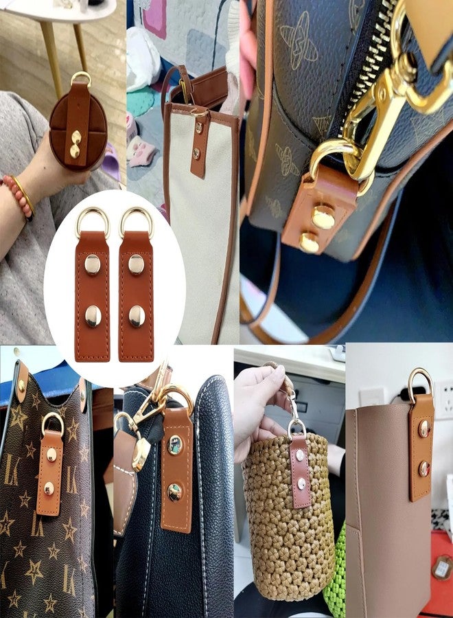 ArrErr - 2 Pack Purse Strap Hooks with Screws, Rectangle Leather Buckle, Side D-Ring Clips for Purse Shoulder Straps, Crossbody Purse Handle, Belt Chain - Image 5