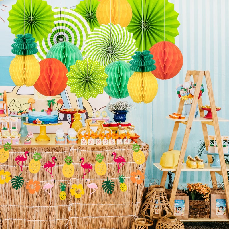 Tropical Hawaiian Party Decoration Multicolor - Easy To Assemble Summer Beach Party Decorations for Luau Hawaiian Baby Shower Wedding Birthday Parties - Image 4